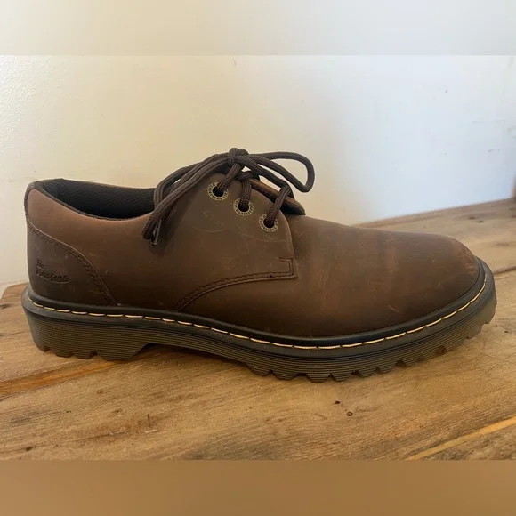Dr. Martens Brown Leather Derby Shoes boots size 10 - Picture 5 of 7